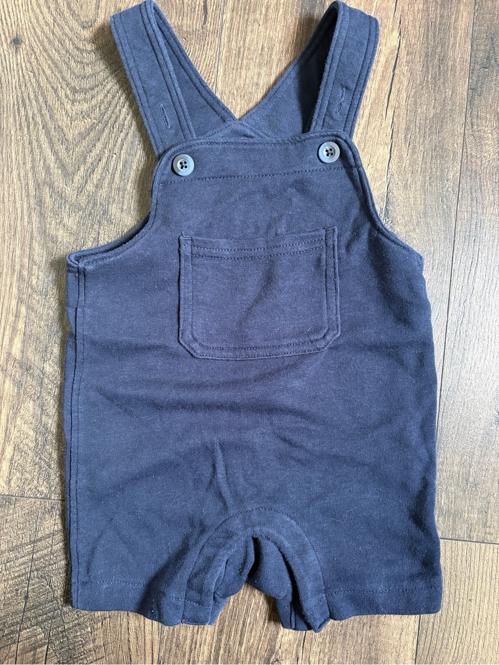 🐳 Old Navy Baby Navy Blue Short Overalls 6–12M